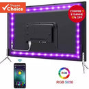 Fita LED USB Bluetooth Luzes RGB Autocolante.